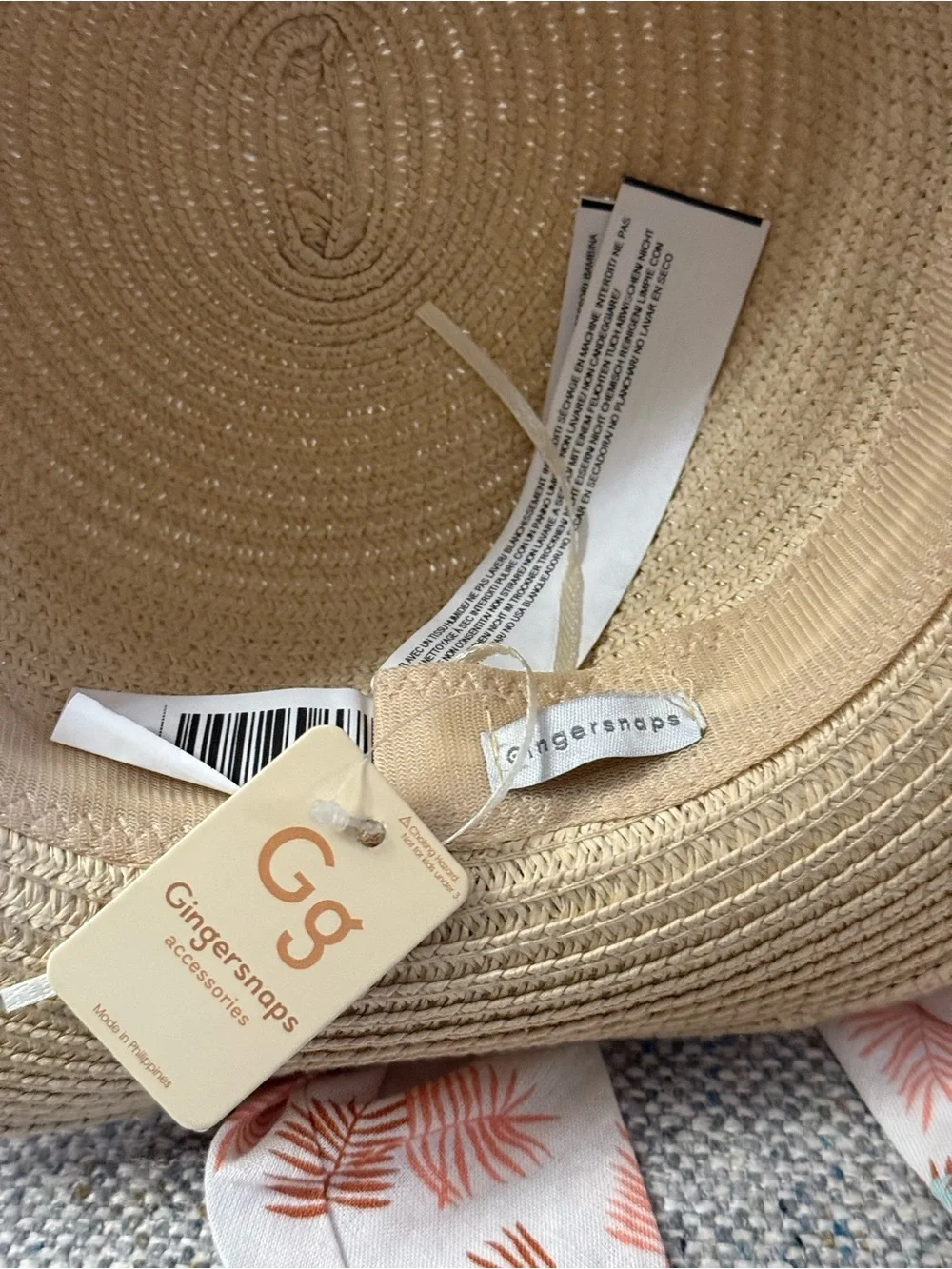 NWT Gingersnaps Havana Hat | Kids Adjustable Sun Hat | Linen Blend